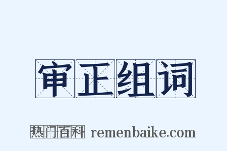 审正组词是什么意思的图片